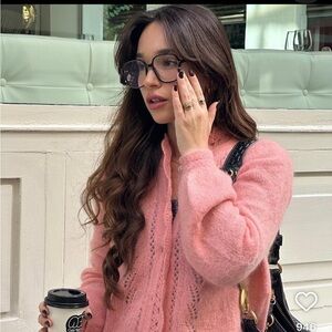 Sézane Angie Cardigan Blush NWT